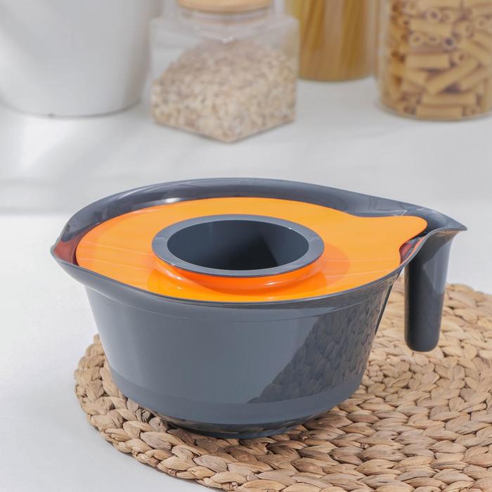 

Ёмкость для миксера с крышкой, 2,3 л, 28,9×22×12,9 см, цвет МИКС