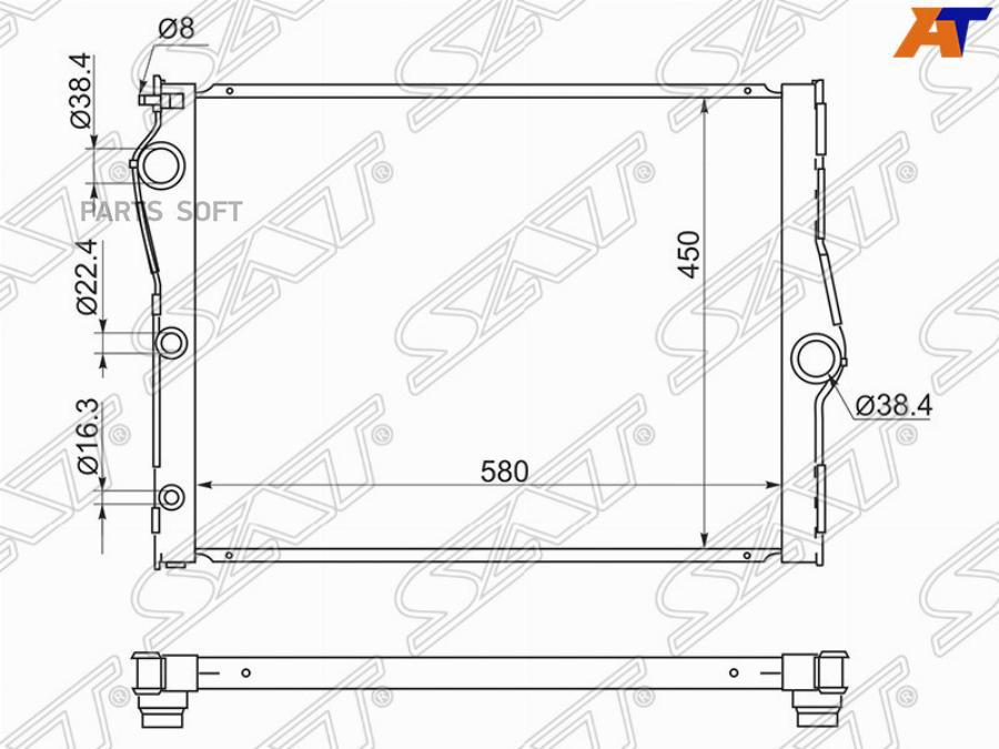 

Радиатор Bmw X5/X6 E70/E71 3.0td 07-14/F15/F16 3.0/3.0td 14- Sat арт. BW0010-07-D