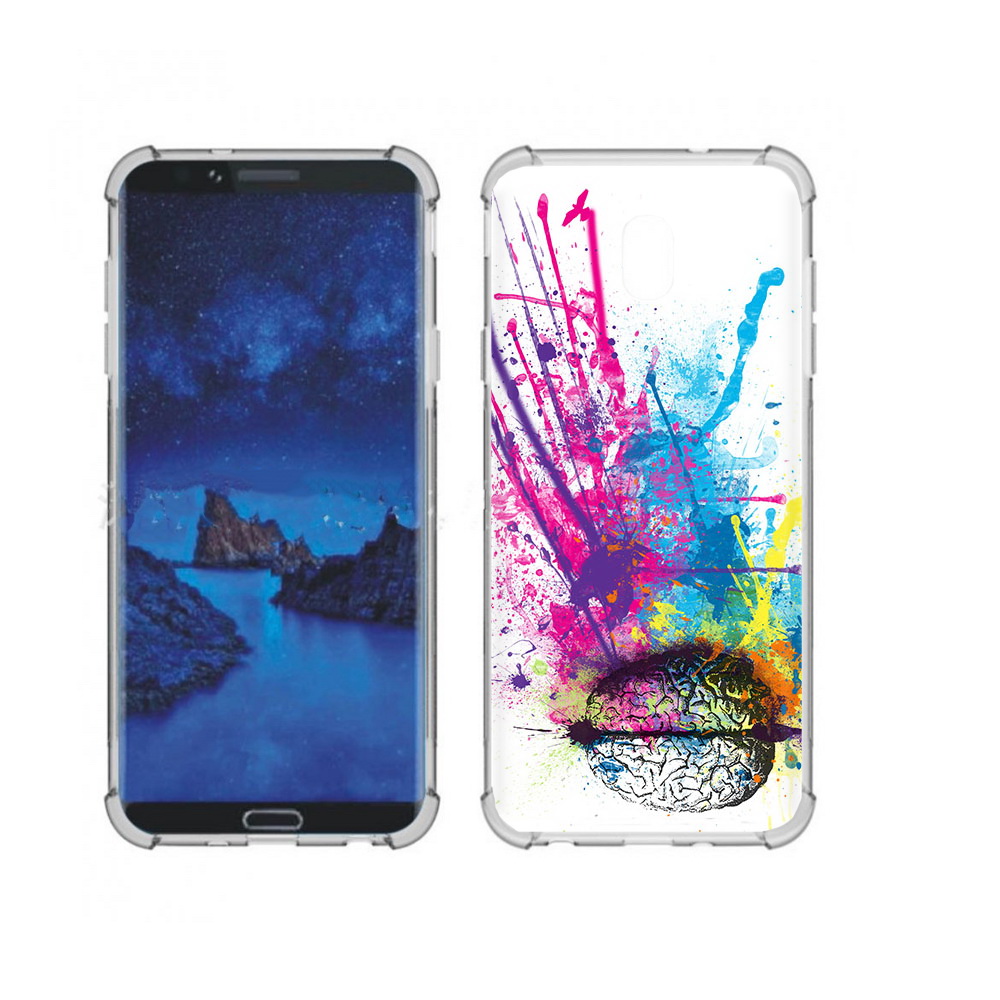 

Чехол MyPads Tocco для Samsung Galaxy J7 (2018) яркий красочный мозг (PT226928.596.710), Прозрачный, Tocco