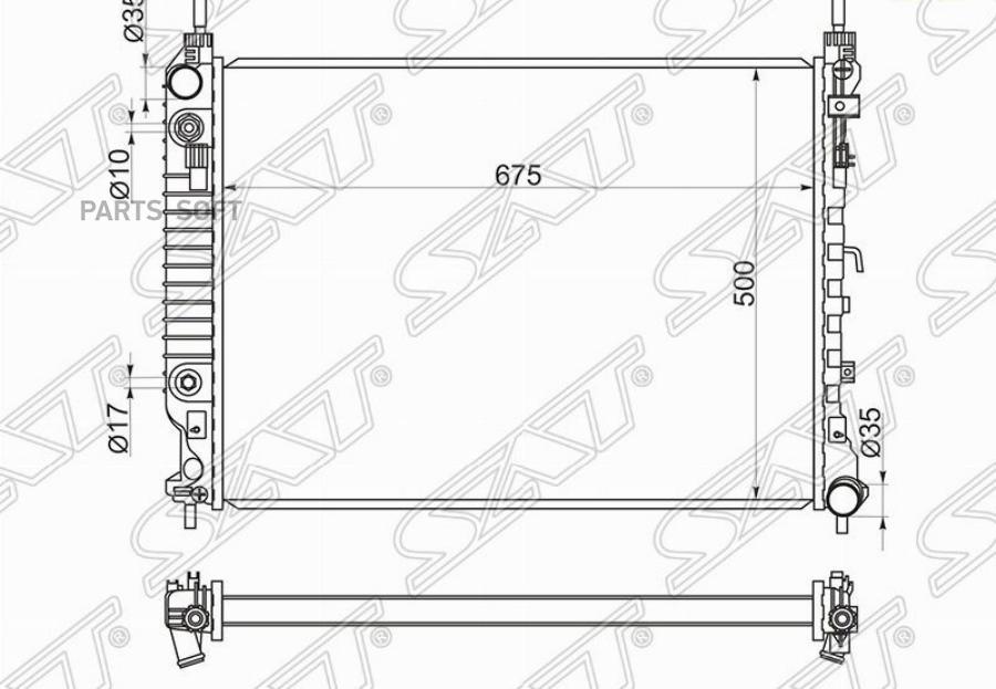 

Радиатор Chevrolet Captiva/Opel Antara 2,2D 11- Sat Ch0004-2.2D