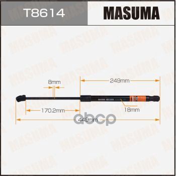 Упор газовый багажника MASUMA, L=449mm (1/40)