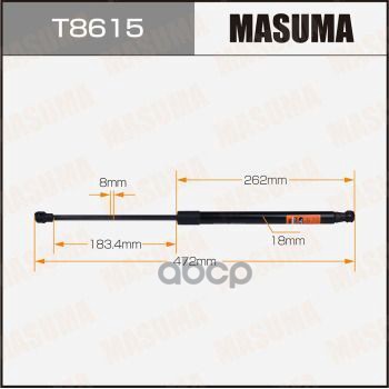 

Упор газовый багажника MASUMA, L=472mm (1/40)