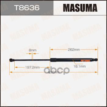 Упор газовый багажника MASUMA L486mm 140 1692₽