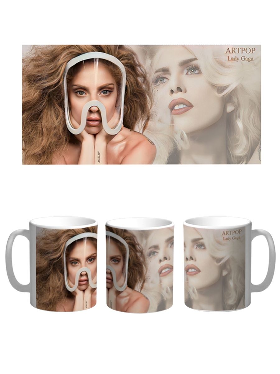 

Кружка Каждому Своё Леди Гага, Lady Gaga, Певица 330 мл, CU-MZLG26-W/S