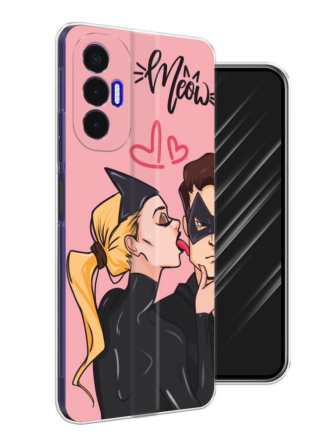 

Чехол Awog на Tecno Pova 3 "Kiss of Cat Woman", Розовый;черный;бежевый, 301550-1