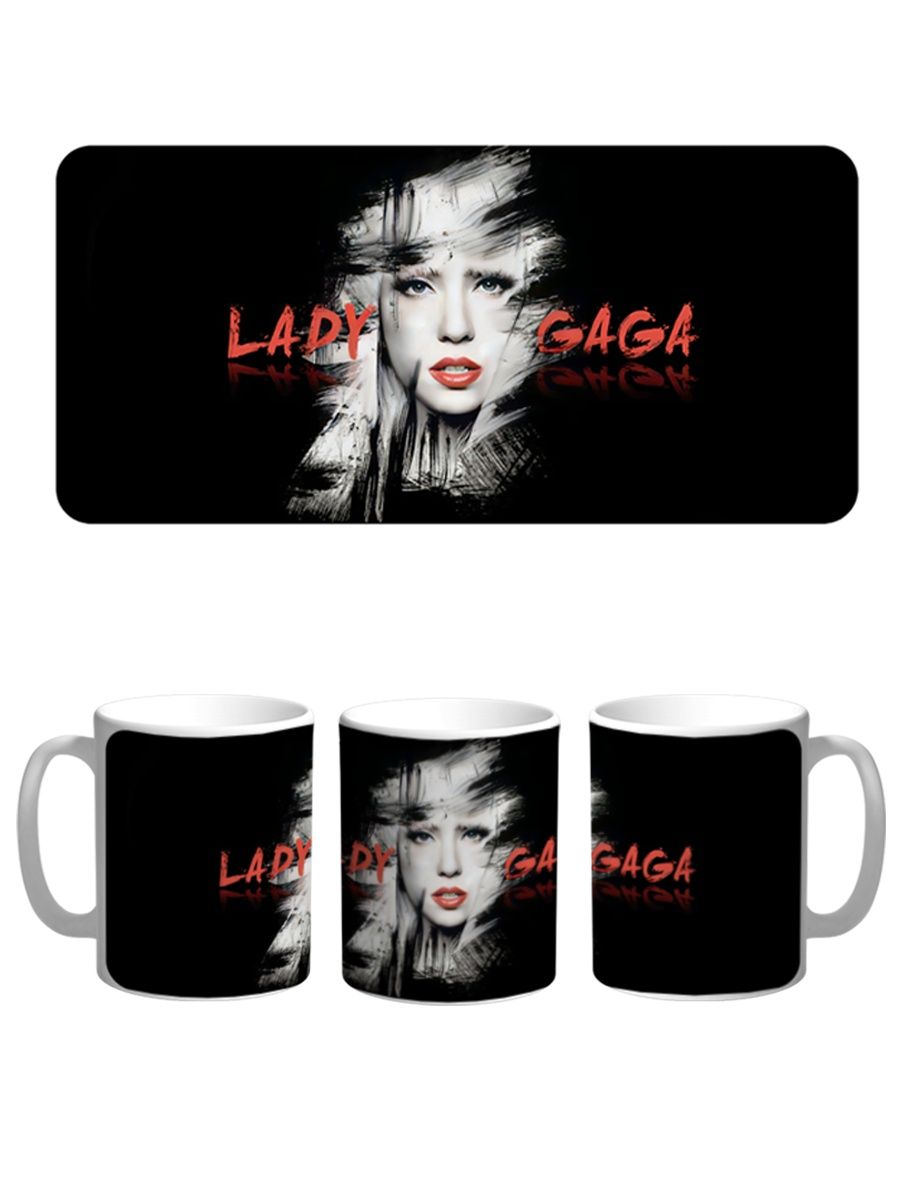 

Кружка Каждому Своё Леди Гага, Lady Gaga, Певица 330 мл, CU-MZLG29-W/S