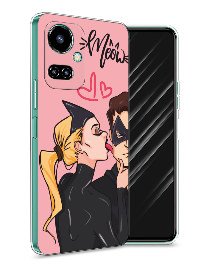 

Чехол Awog на Tecno Camon 19/19 Pro 4G "Kiss of Cat Woman", Розовый;черный;бежевый, 301650-1