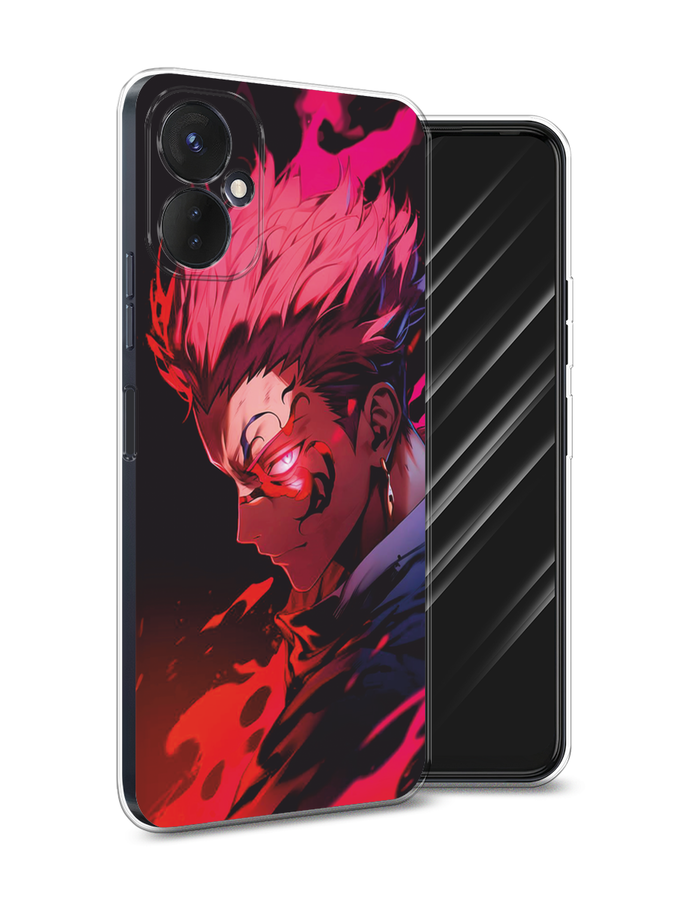 

Чехол Awog на Tecno Spark 9 Pro "Взгляд Сукуны", Розовый;красный;черный, 301950-1