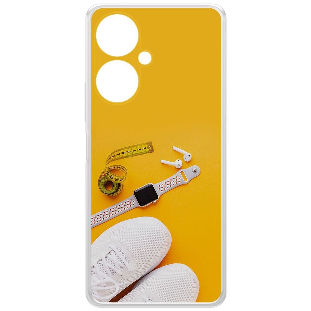 

Чехол-накладка Krutoff Clear Case Кроссовки женские Фитнес для Vivo Y27 4G, Прозрачный