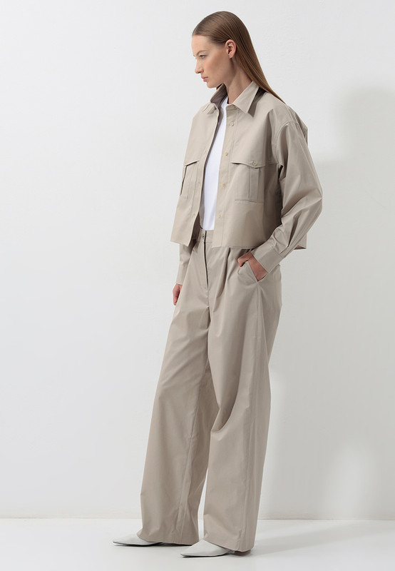 

Брюки женские VASSA CODE VP248017C15 бежевые M, Бежевый, VP248017C15