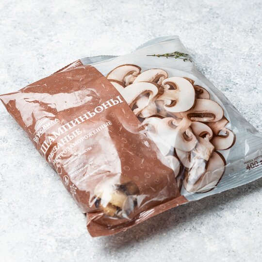 

Шампиньоны ВкусВилл резаные свежезамороженные 400 г