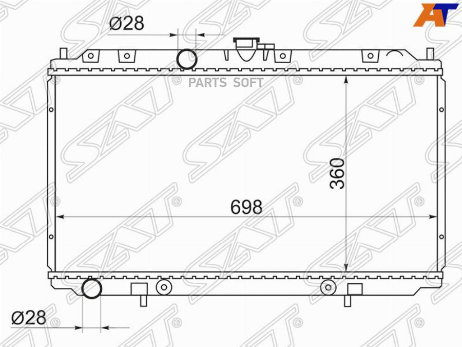 

Радиатор Nissan Almera N16 00-06/Primera 02- Sat арт. NS0001-16-1