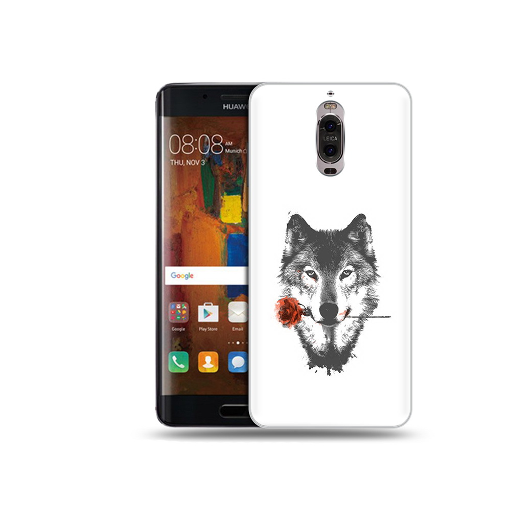 

Чехол MyPads Tocco для Huawei Mate 9 Pro волк с розой (PT50613.55.270), Прозрачный, Tocco