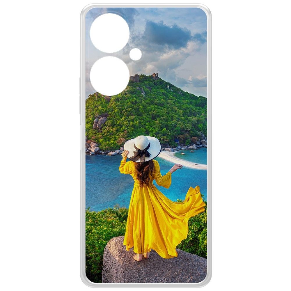 

Чехол-накладка Krutoff Clear Case Платье летнее женское для Vivo Y27 4G, Прозрачный
