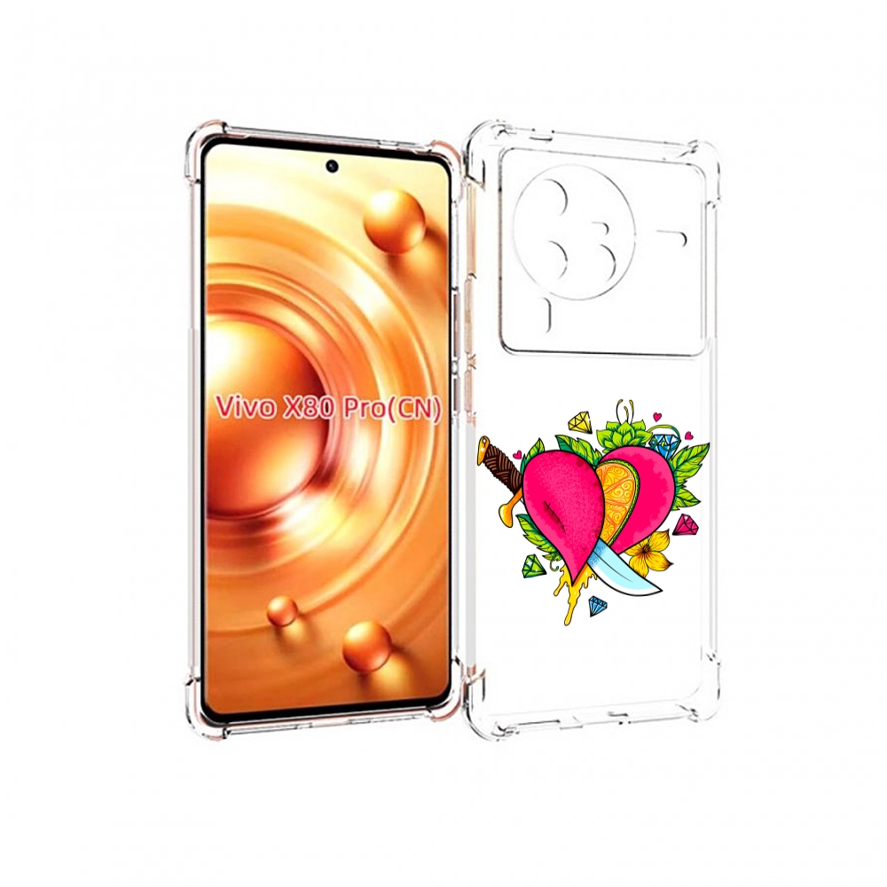 

Чехол MyPads Фруктовое сердце для Vivo X80 PRO, Прозрачный, Tocco