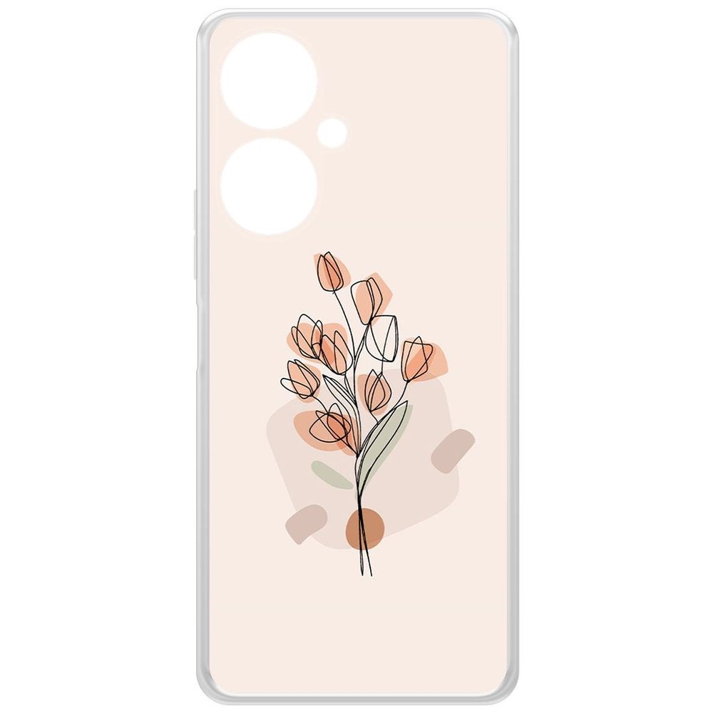 

Чехол-накладка Krutoff Clear Case Букет тюльпанов для Vivo Y27 4G, Прозрачный