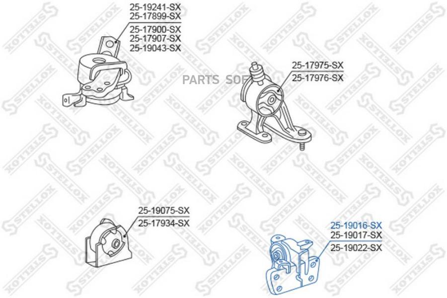 

STELLOX Подушка ДВС STELLOX 2519016sx