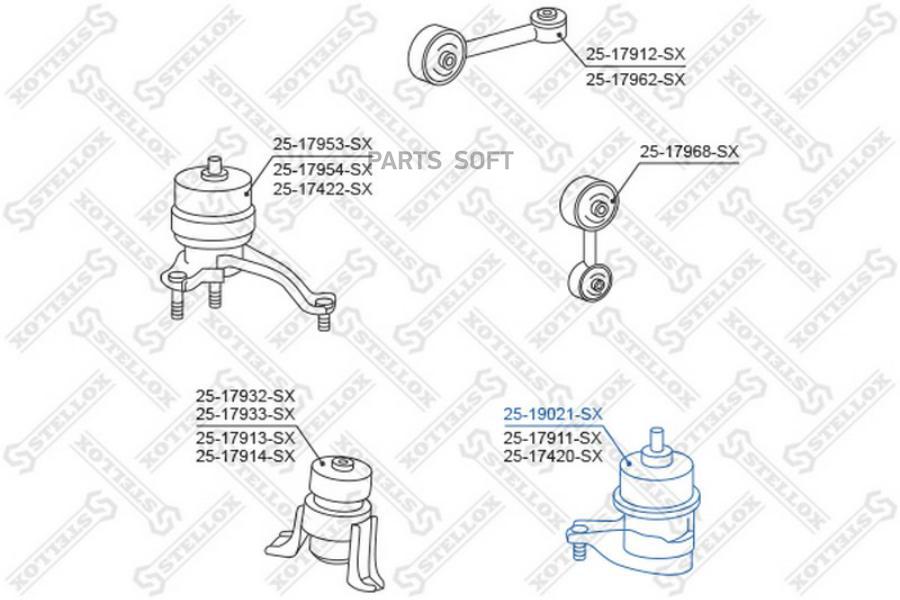 

STELLOX Подушка ДВС STELLOX 2519021sx