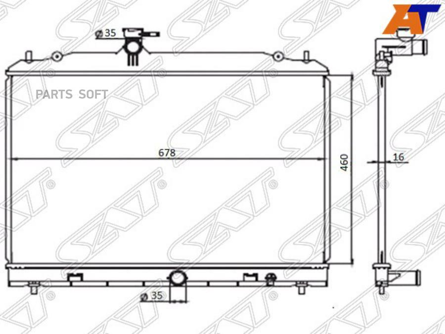 

Радиатор Nissan Serena #C25 Mr20de 05-10 Sat арт. NS0005-C25