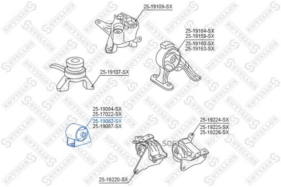 

STELLOX Подушка ДВС STELLOX 2519082sx