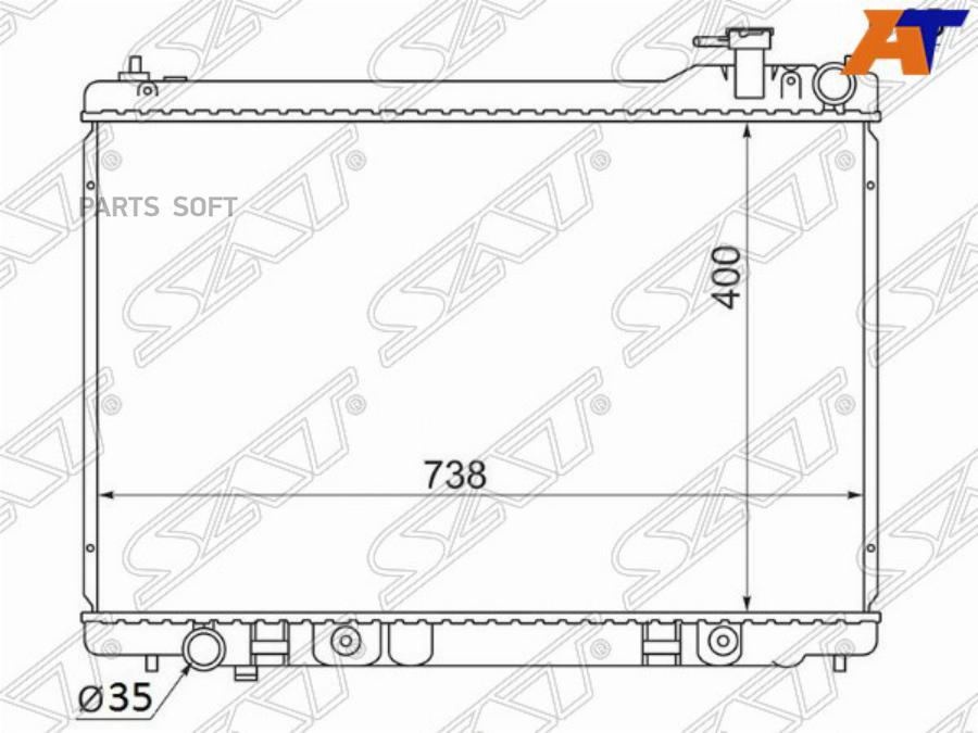 

SAT NS0009-G35 Радиатор NISSAN SKYLINE V35 04-/STAGEA M35 04-/INFINITI G35 01- 1шт