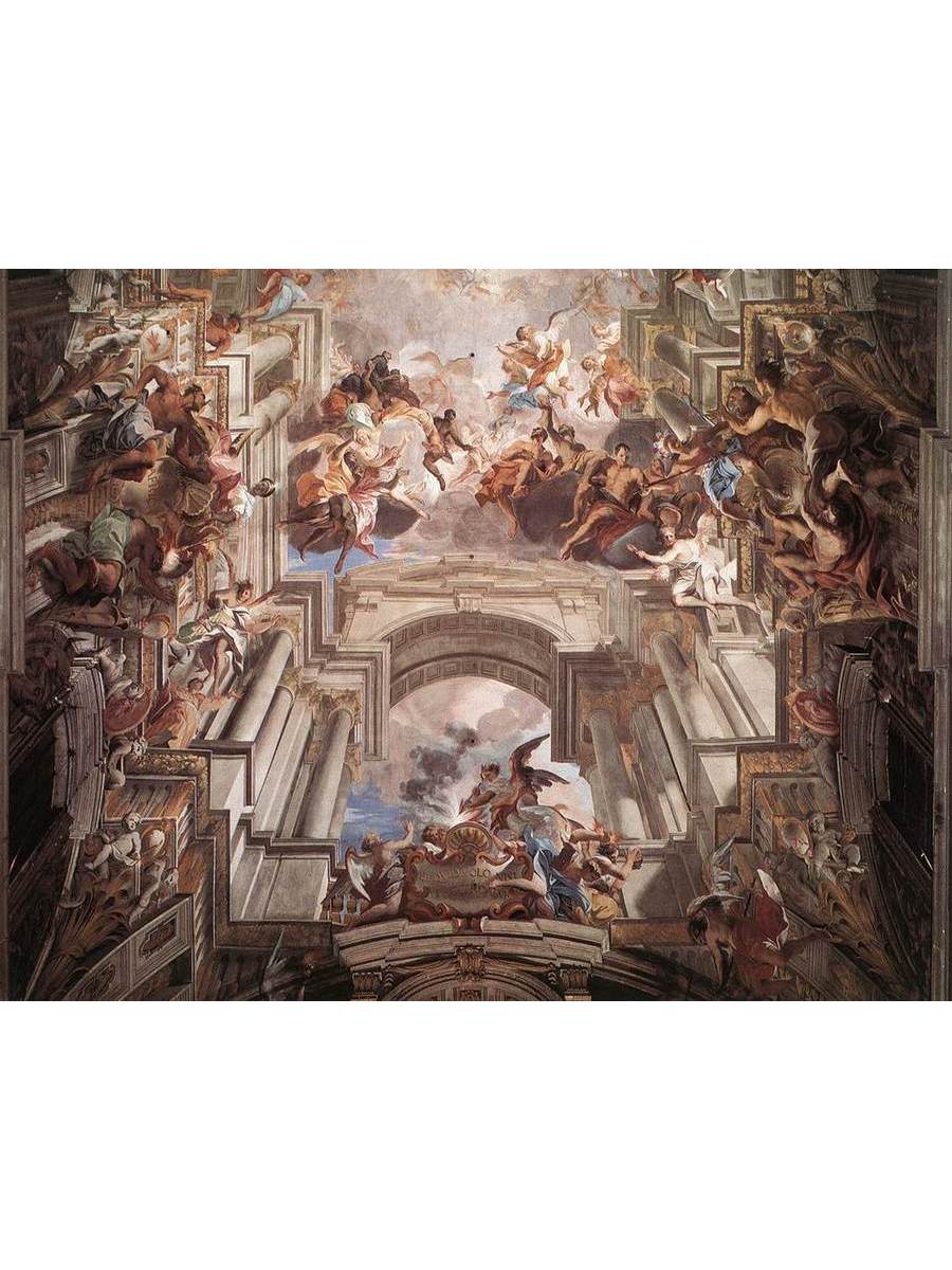 

Постер DRABS A3 Андреа дель Поццо Allegory of the Jesuits' Missionary Work detail .