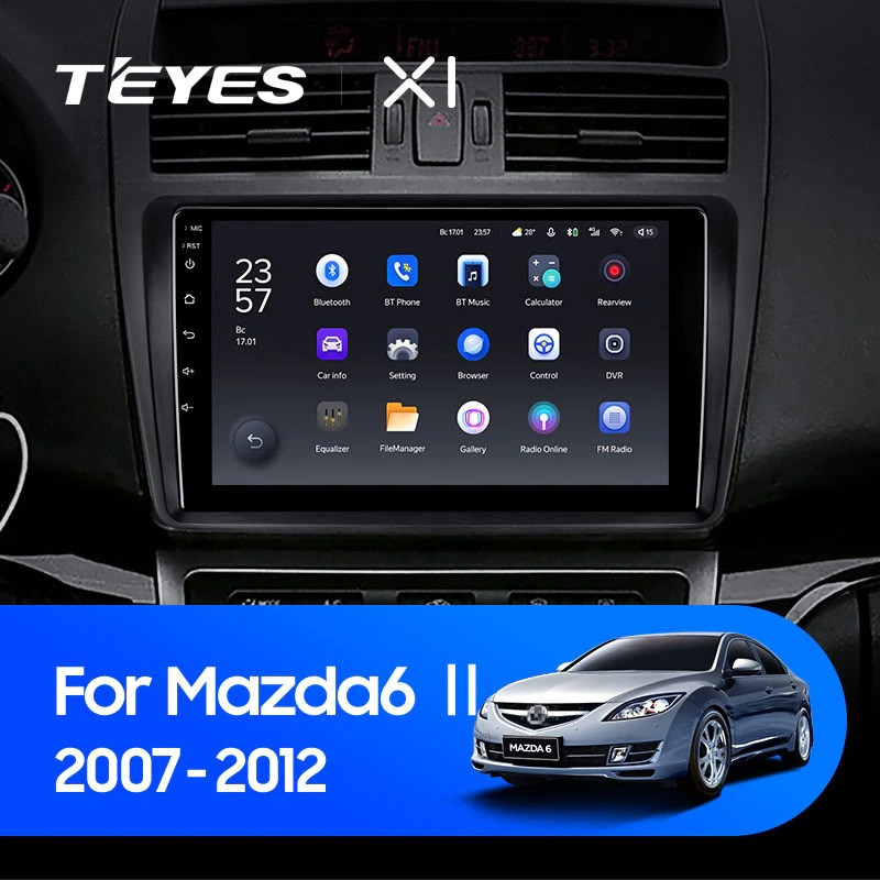 Штатная магнитола Teyes X1 4G 232 Mazda 6 2 GH 2007-2012 2660000₽