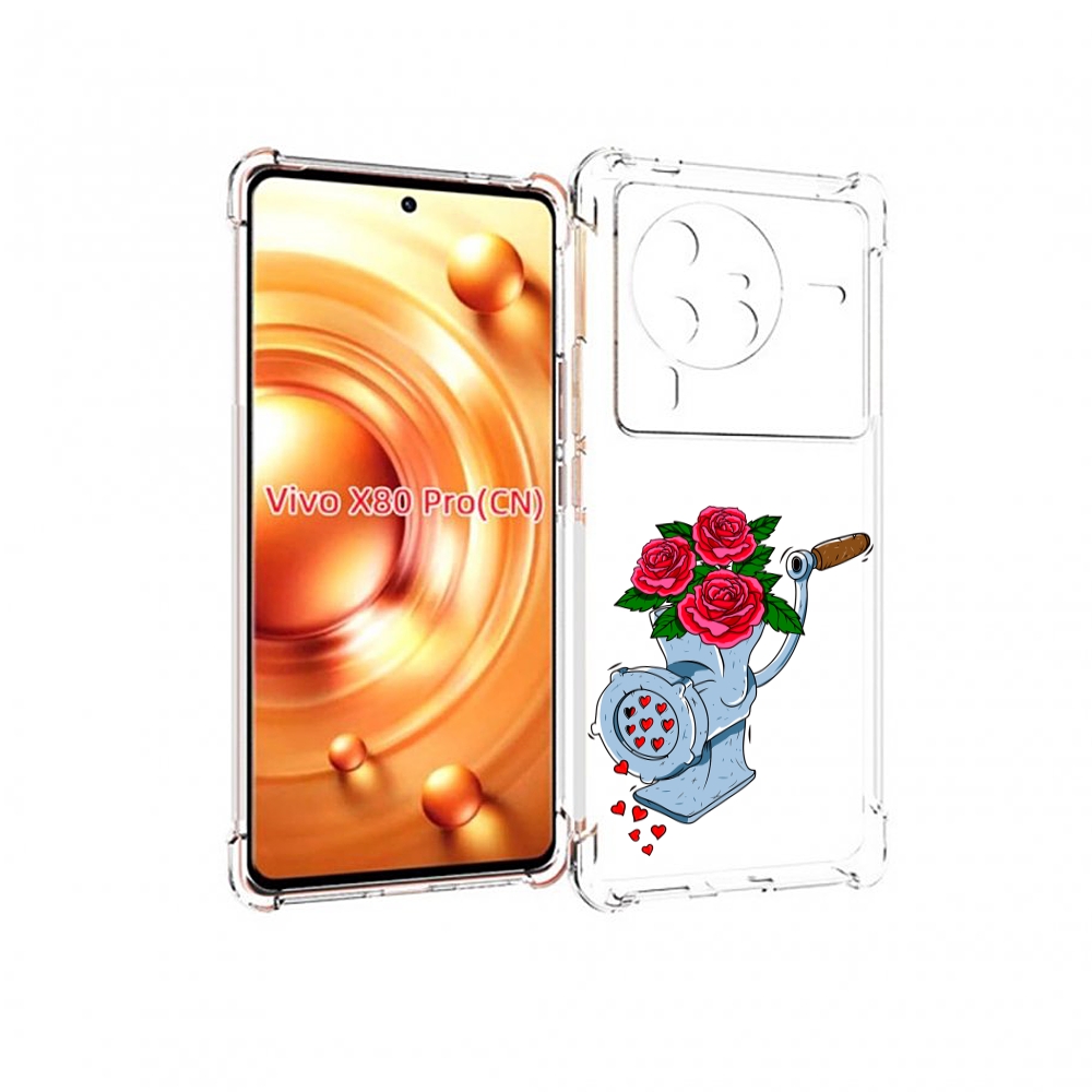 

Чехол MyPads Цветочные сердца для Vivo X80 Pro, Прозрачный, Tocco