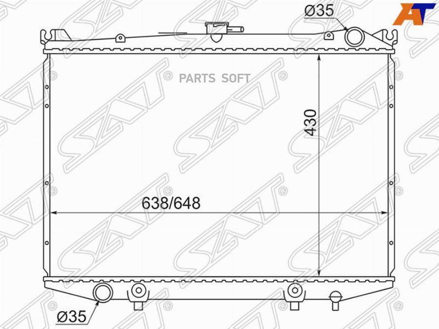 

Радиатор Nissan Terrano 91-95/Mistral/Datsun/Hardboy/Pathfinder 95-99 Diesel Sat Ns00