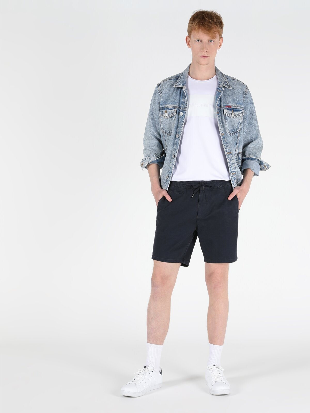 

Шорты мужские Colins CL1049748_Q1.V1 синие S, Синий, CL1049748_Q1.V1