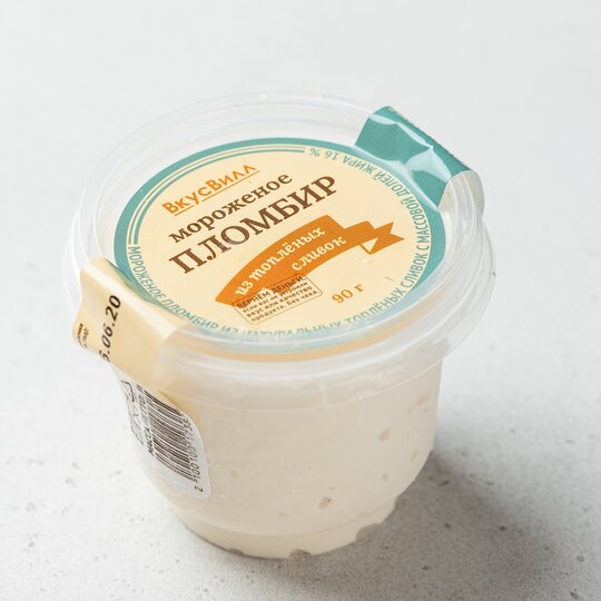 

Мороженое пломбир ВкусВилл из топленых сливок БЗМЖ 90 г