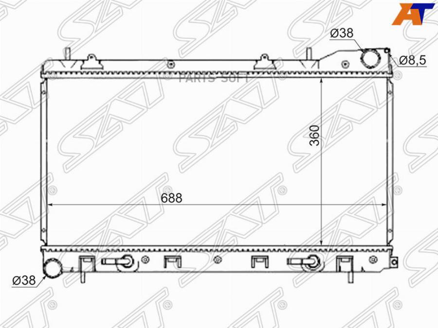 

Радиатор Subaru Forester/Impreza 02-05 Turbo Sat арт. SB0004-SG5