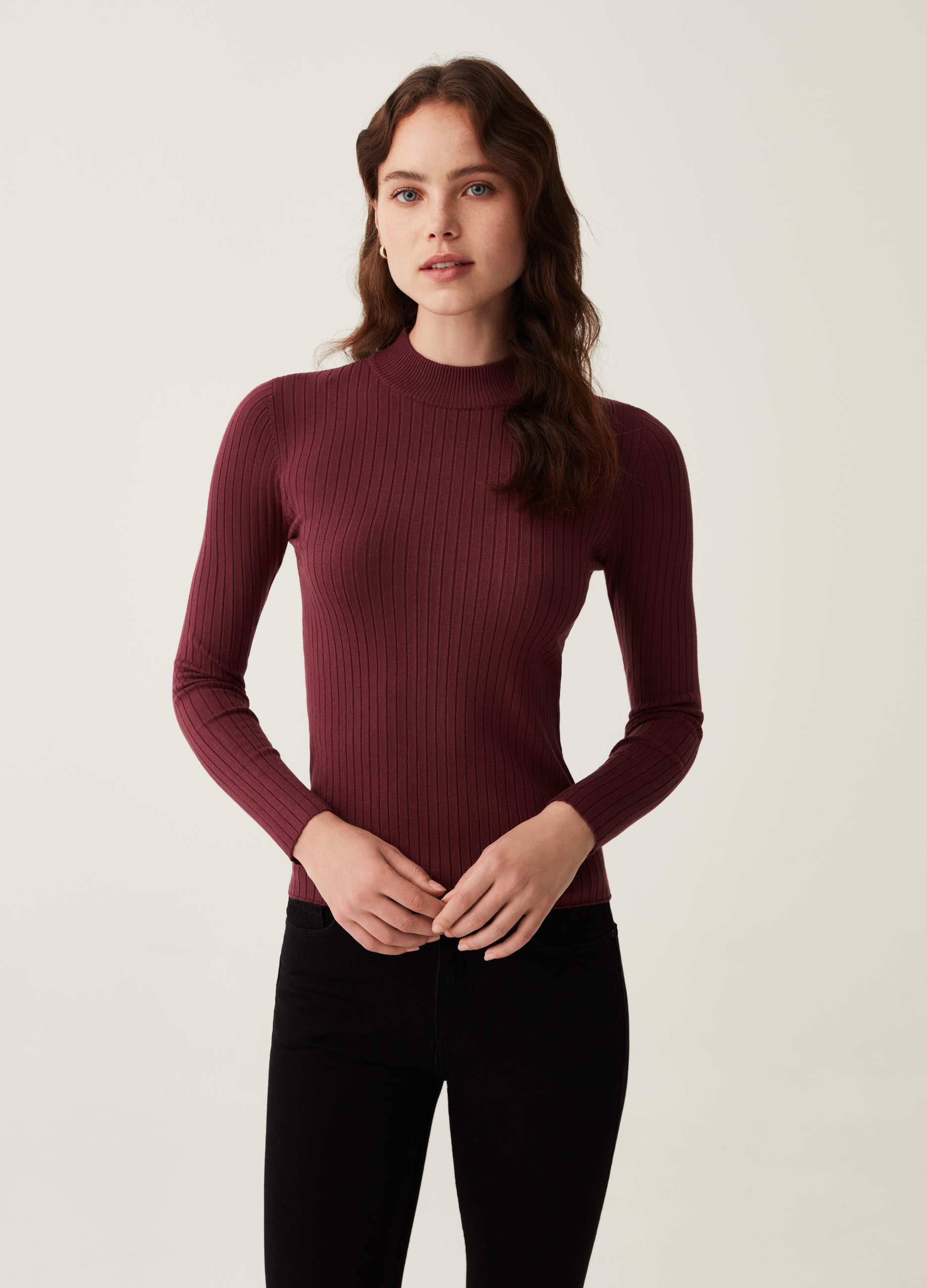 

Джемпер женский OVS 1847345 бордовый M, 1847345