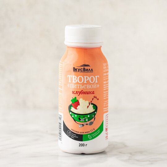 

Творог ВкусВилл Питьевой Клубника 3,5% 200 г