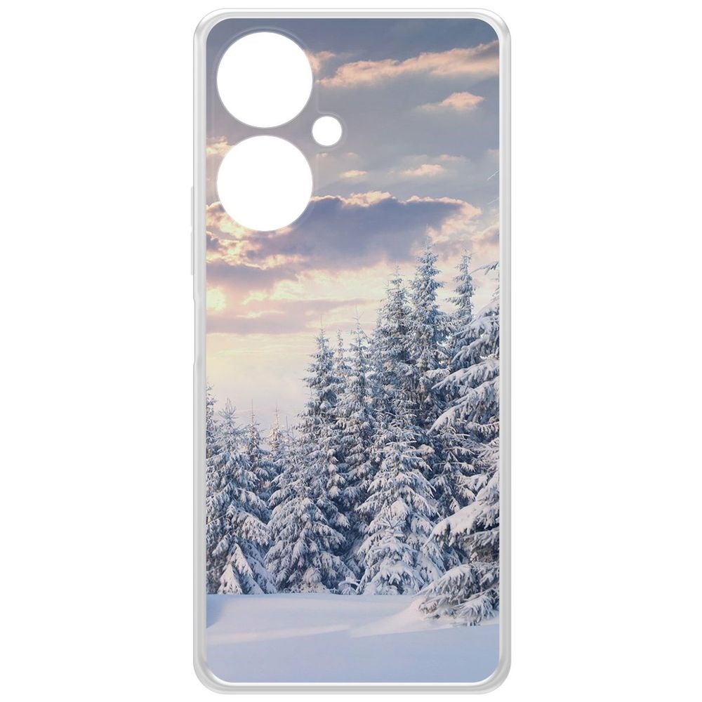 

Чехол-накладка Krutoff Clear Case Снежный пейзаж для Vivo Y27 4G, Прозрачный