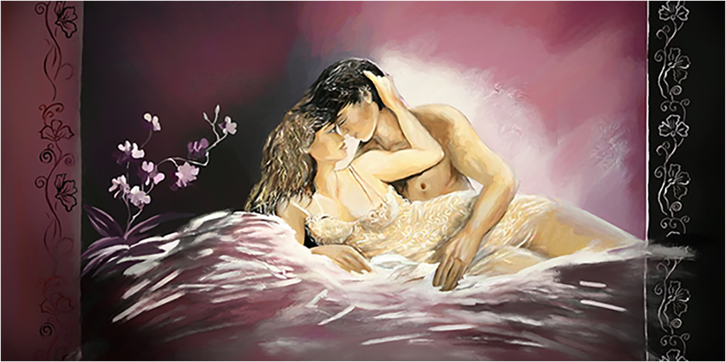 

Картина на холсте с подрамником ХитАрт Молодожены 40x20 см, 2151