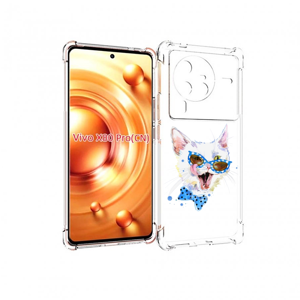 

Чехол MyPads белый кот для Vivo X80 PRO, Прозрачный, Tocco