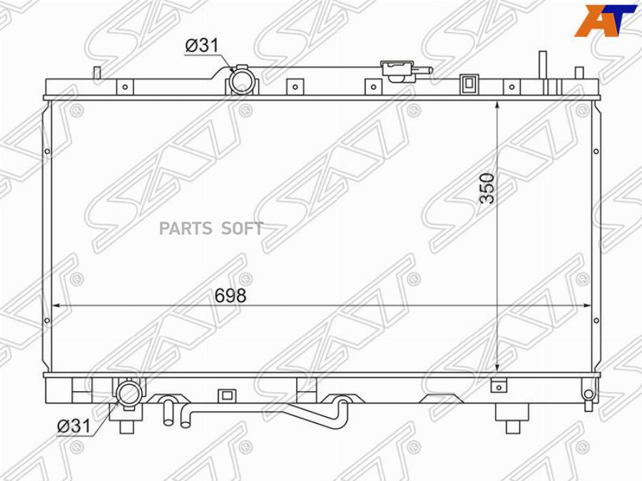 

Радиатор Toyota Corona Premio/Carina At21 96-01/Caldina 96-02 Sat арт. TY0002-AT210