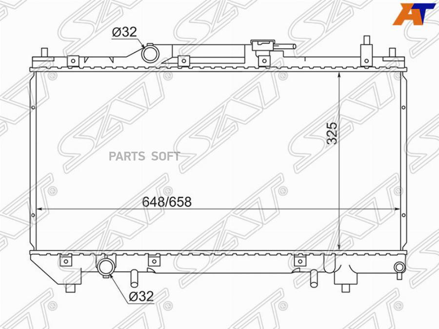 

Радиатор Toyota Avensis 4/7A 1.6/1.8 97-01 Sat Ty0002-At220