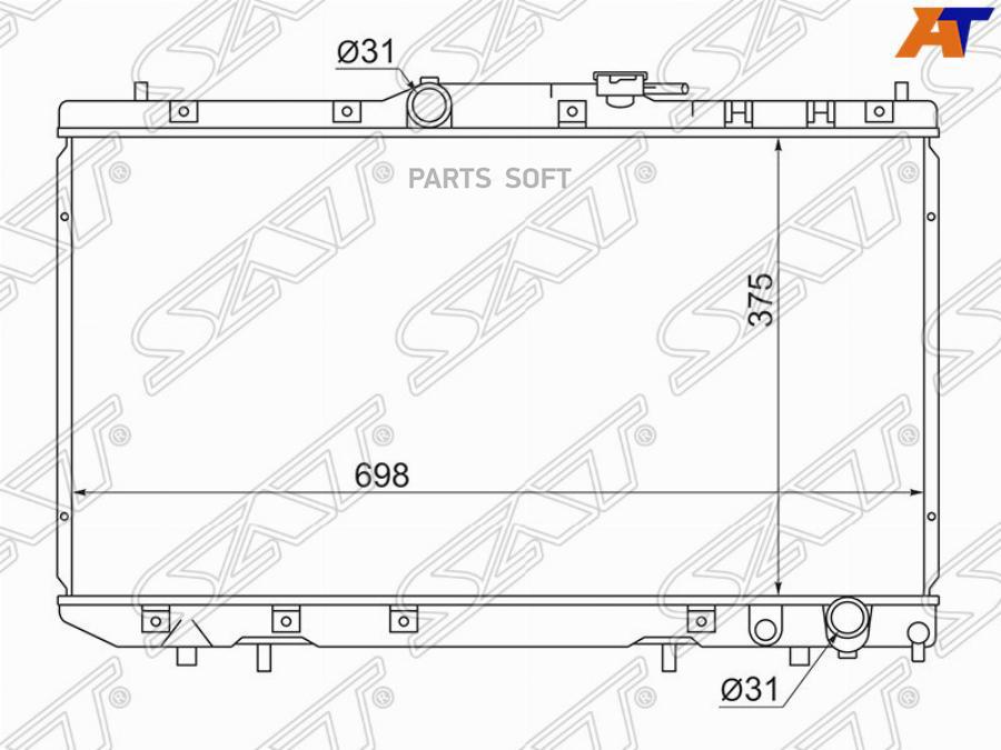 

Радиатор Toyota Corona Premio/Carina/Avensis/Caldina 96-02 Diesel Sat арт. TY0002-CT210