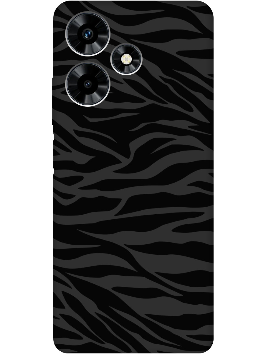 

Силиконовый чехол на Infinix Hot 30 с рисунком "Зебра" Soft Touch черный, 20000050