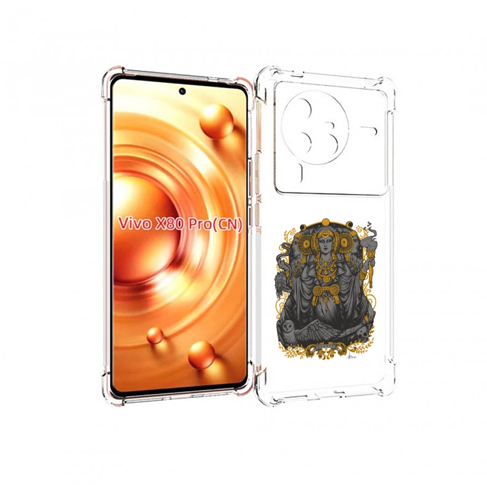 

Чехол MyPads божество с золотыми элементами для Vivo X80 Pro, Прозрачный, Tocco