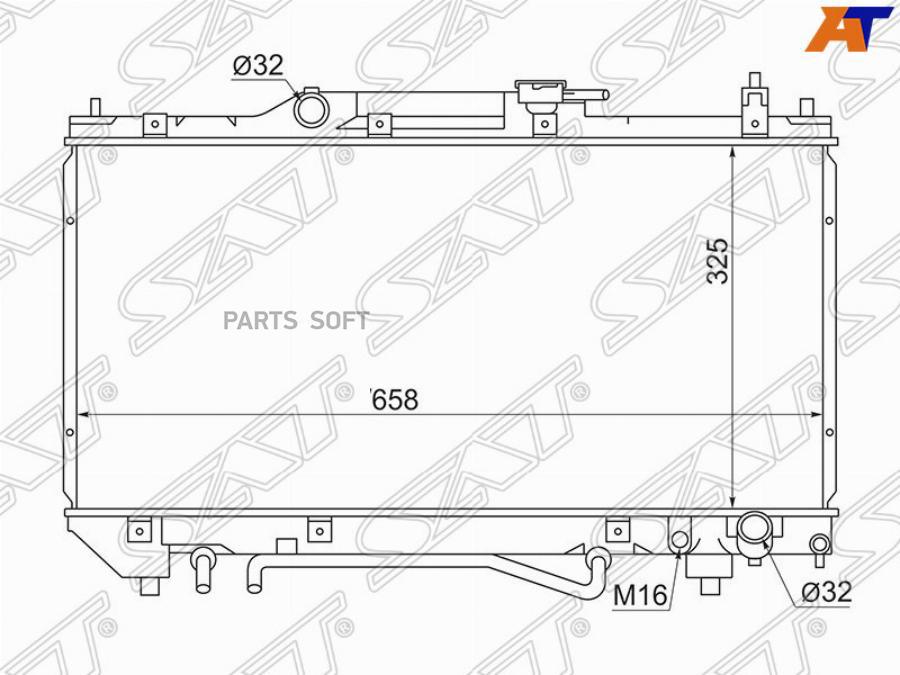 

Радиатор Toyota Avensis 3s 2.0 97-01 Sat арт. TY0002-ST220