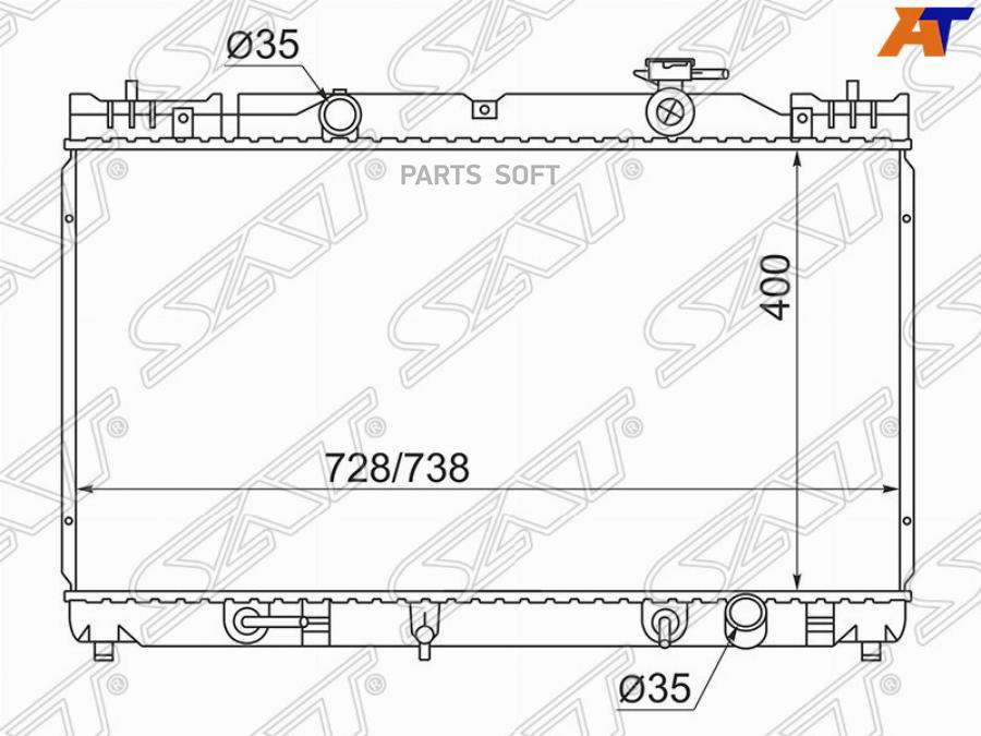 

Радиатор Toyota Camry/Solara 2.0-2.4 01-06 Sat арт. TY0003-ACV30