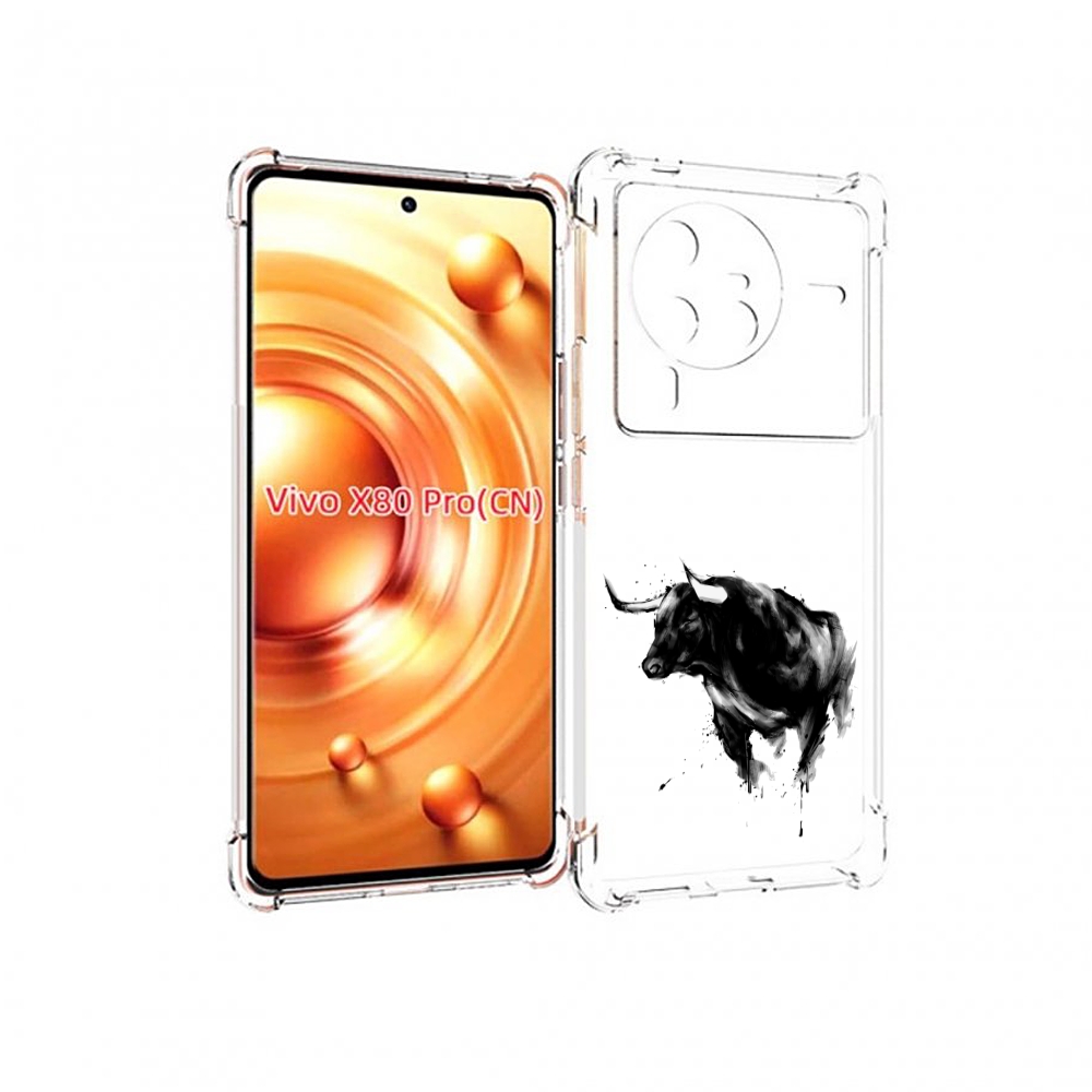 

Чехол MyPads бык для Vivo X80 Pro, Прозрачный, Tocco