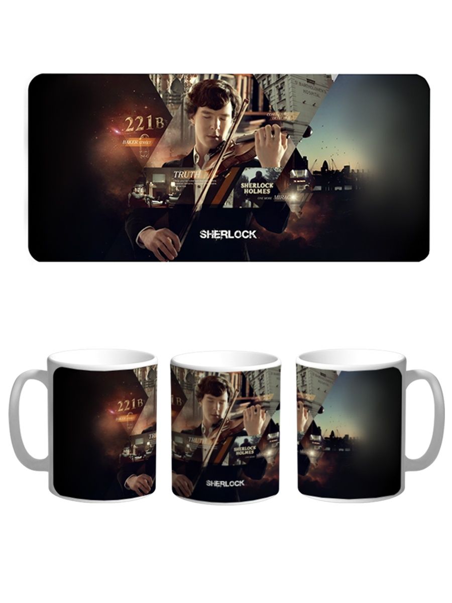 

Кружка Каждому Своё Шерлок Холмс, Sherlock, Ватсон, Сериал 330 мл, CU-SRSHR20-W/S
