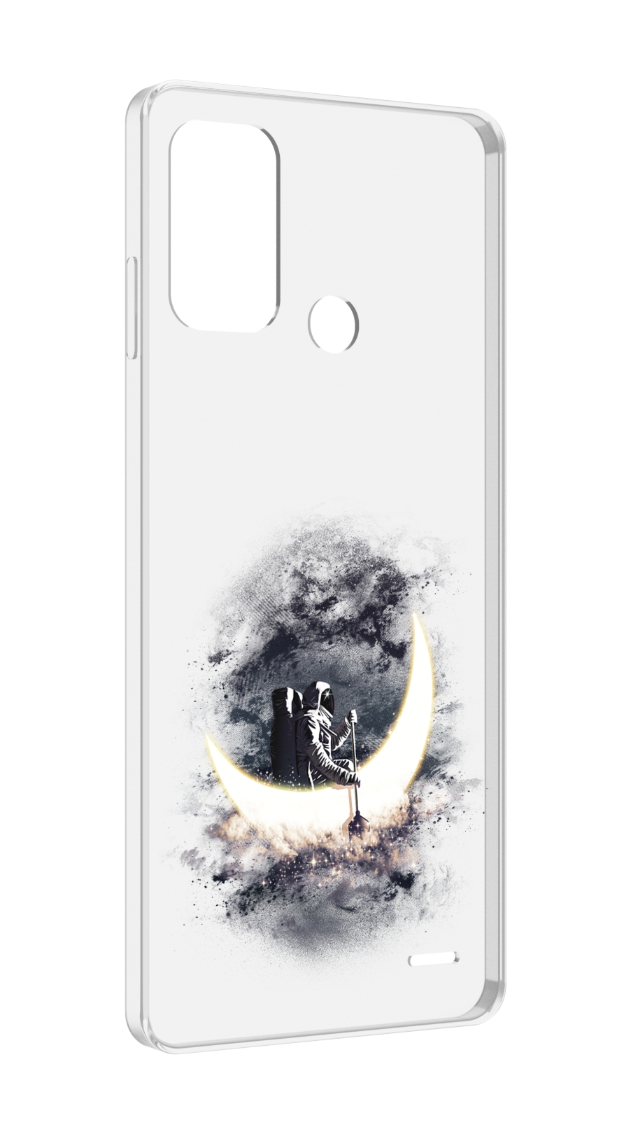 

Чехол MyPads лунный путешественник для ZTE Blade A52, Прозрачный, Tocco