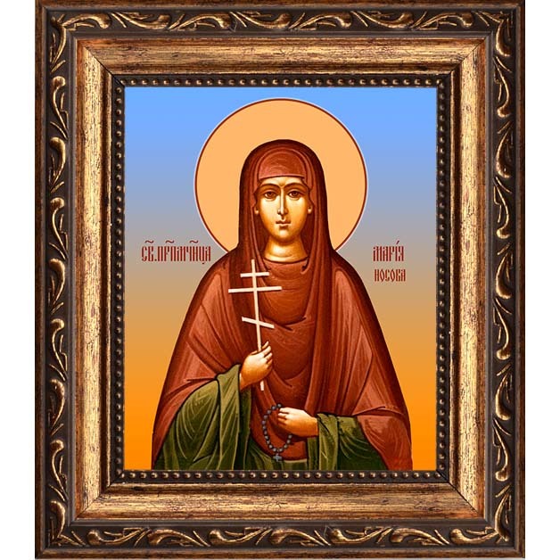 

Мария Носова, послушница, преподобномученица. Икона на холсте.