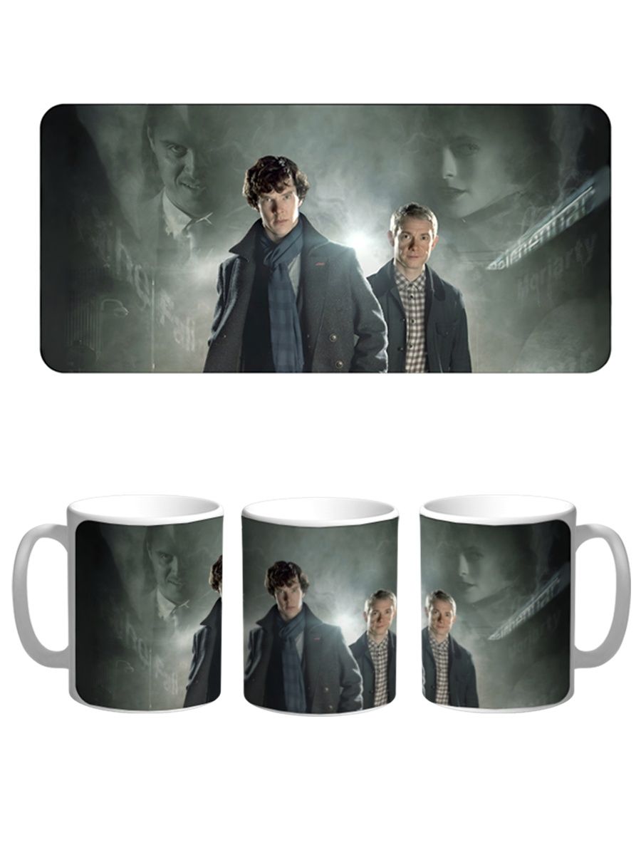 

Кружка Каждому Своё Шерлок Холмс, Sherlock, Ватсон, Сериал 330 мл, CU-SRSHR21-W/S