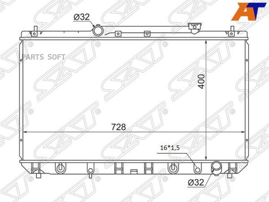 

Радиатор Toyota Camry Gracia/Qualis 2.2 96-01 Sat арт. TY0003-SXV20